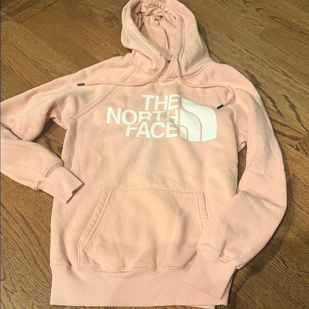 The North Face Light Baby Pink Hoodie Sz Xs Excellent Condition